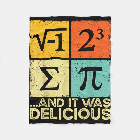 パンを食べたら面白い数学のダジャレの日だった フリースブランケット (正面)