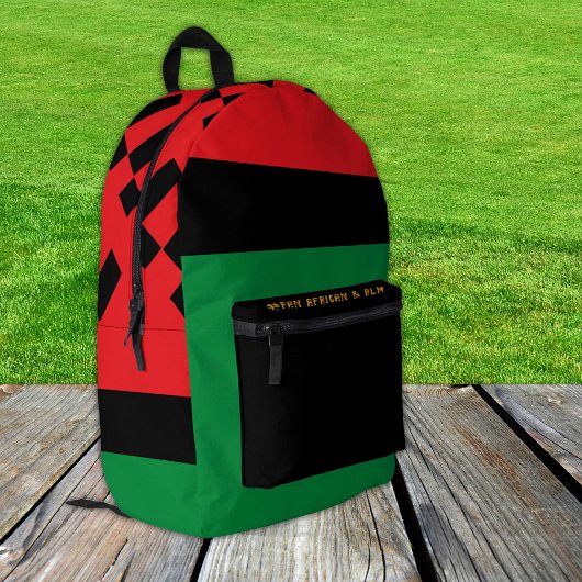 パンアフリカ国旗とユニアのシンボル、愛国者/ファッション プリントバックパック