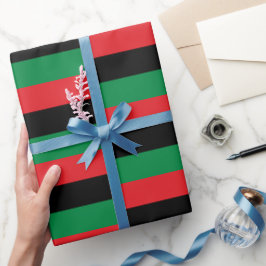 パンアフリカ国旗とユニア国旗の記号/ ラッピングペーパー