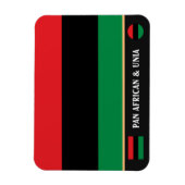 パンアフリカ国旗とUNIAのシンボル/スポーツファン マグネット (縦)