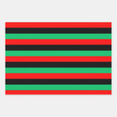 パンアフリカ国旗の赤黒緑ストライプ色 ラッピングペーパーシート (正面3)