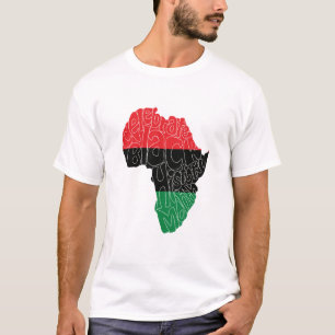 パンアフリカ国旗の黒い歴史月間アートデザイン Tシャツ