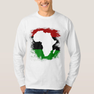 パンアフリカ国旗アフリカ大陸地図パンアフリカU Tシャツ