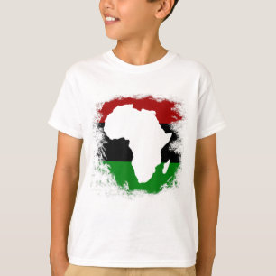 パンアフリカ国旗アフリカ大陸地図パンアフリカU Tシャツ