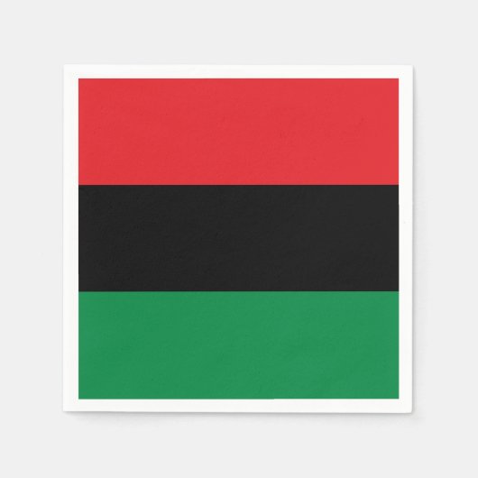 パンアフリカ国旗&ユニアのシンボル/スポーツファン スタンダードカクテルナプキン (正面)