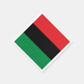 パンアフリカ国旗&ユニアのシンボル/スポーツファン スタンダードカクテルナプキン (角)