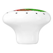 パンアフリカ黒人女性赤グリーンプライドアフロ セラミックノブ (側面)