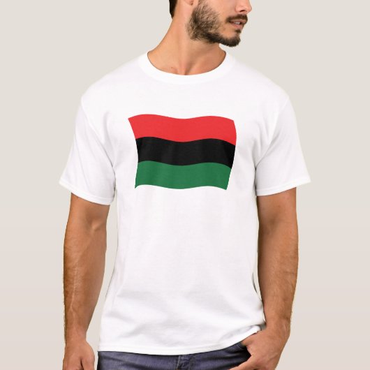 パンアフリカ(UNIA)国旗のシャツ Tシャツ (正面)