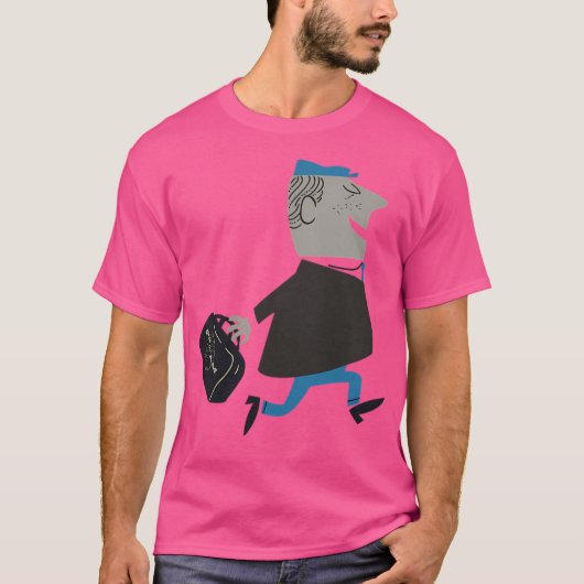 パンアムレトロマンマンウィズバッグ Tシャツ (正面)