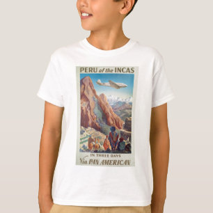 パンアメリカン旅行を介してインカのヴィンテージペルー Tシャツ