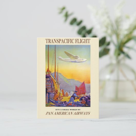 パンアメリカン航空の小さな世界だ ポストカード (スタンド正面)