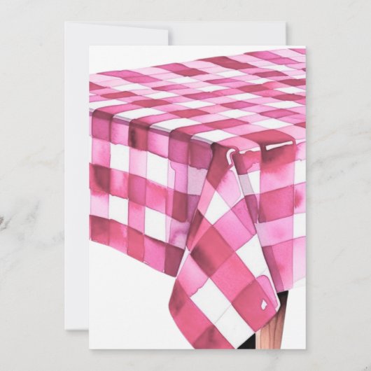 パンインオーブンバーガーグリルガールBBQベビーシャワー 招待状 (裏面)