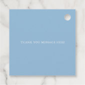 パンインザオーブルーズブルー男の赤ちゃんベビーシャワー フェイバータグ (裏面)