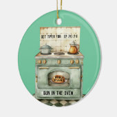 パンインザオーブンオーナメント パーソナライズされた セラミックオーナメント (左)