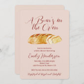 パンインザオーブンベイビーベーカリーシャワー招待状 招待状 (正面/裏面)