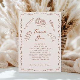 パンインザオーブンベーカリーベビーシャワー サンキューカード