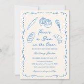 パンインザオーブンベーカリーボーイベビーシャワー 招待状 (正面)