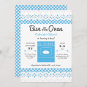 パンインザオーブンボーイベビーシャワー招待状 招待状 (正面/裏面)