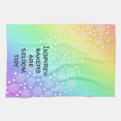 パンインスパイアカーはめったにレインボーを綺麗に使わない キッチンタオル (横)