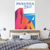 パンエリアイタリアヴィンテージセーリング旅行ポスター キャンバスプリント (インサイチュ (寝室))