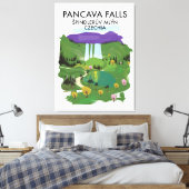 パンカバ滝シュピンドレルーヴムリーン，チェコの旅行ポスト キャンバスプリント (インサイチュ (寝室))