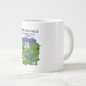 パンカバ滝シュピンドレルーヴムリーン,チェコの旅行ポスト ジャンボコーヒーマグカップ (正面右)