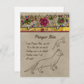 パンガー・バン学者と猫アイルランドの古い詩CC1018 ポストカード (正面/裏面)