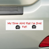 パンクしたタイヤ バンパーステッカー (車上)