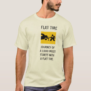 パンクしたタイヤ Tシャツ
