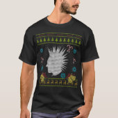 パンクのクリスマスの醜いセーターのパンクロックTのモホーク語 Tシャツ (正面)