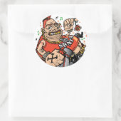 パンクのサンタ ラウンドシール (バッグ)