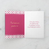 パンクのポルカドットの結婚式のお礼カード サンキューカード (内部)