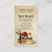 パンクのレトロのベーキングのパン屋のスカルのグランジな花は払います 名刺 (裏面)