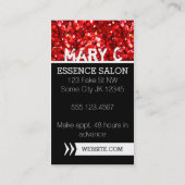 パンクの代わりとなるヘアーサロンのスタイリストの美容師 名刺 (裏面)