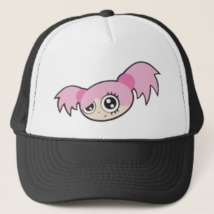 パンクの女の子のピンク キャップ