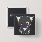 パンクの子猫ボタン 缶バッジ (正面&裏面)