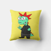 パンクの格好をしたティラノサウルスレックス。 クッション (裏面)