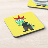 パンクの格好をしたティラノサウルスレックス。 コースター (左側)