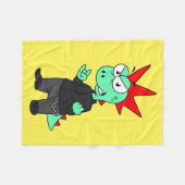 パンクの格好をしたティラノサウルスレックス。 フリースブランケット (正面(横))