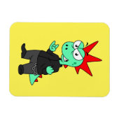 パンクの格好をしたティラノサウルスレックス。 マグネット (横)