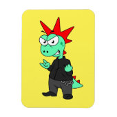 パンクの格好をしたティラノサウルスレックス。 マグネット (縦)