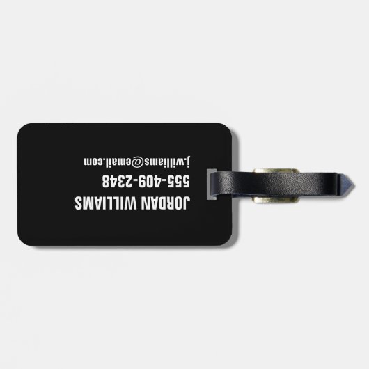 パンクの格好をしたティラノサウルスレックス。 ラゲッジタグ (裏面横)