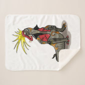 パンクの格好をしたハドロザウルス恐竜。 シェルパブランケット (正面(横))