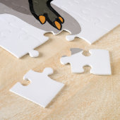 パンクの格好をしたハドロザウルス恐竜。 ジグソーパズル (側面)