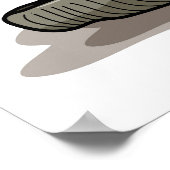 パンクの格好をしたハドロザウルス恐竜。 ポスター (角)