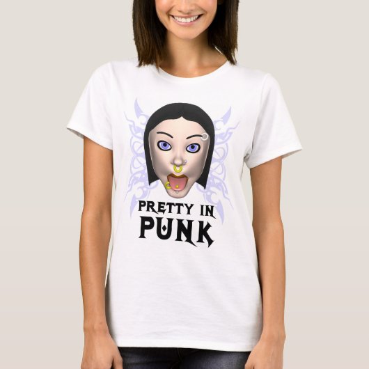 パンクのTシャツでかわいらしい Tシャツ (正面)