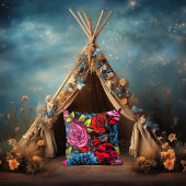 パンクはっきりした開花フローラ装飾用クッション クッション