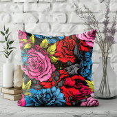 パンクはっきりした開花フローラ装飾用クッション クッション