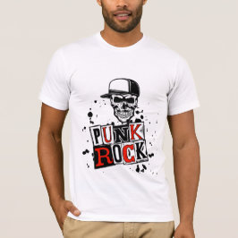 パンクは死んでない:無骨なドクロ Tシャツ