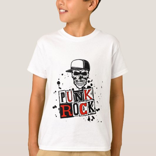 パンクは死んでない：無骨なドクロ Tシャツ (正面)